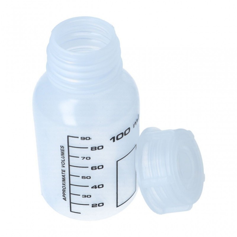 Weithalsflasche, PP, rund, graduiert (100 ml)