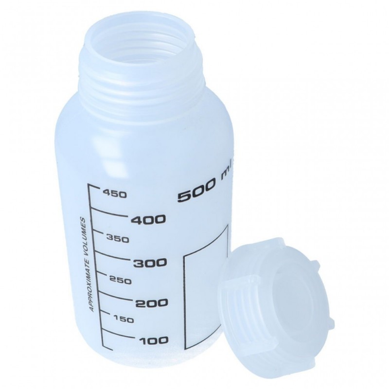 Weithalsflasche, PP, rund, graduiert (500 ml)