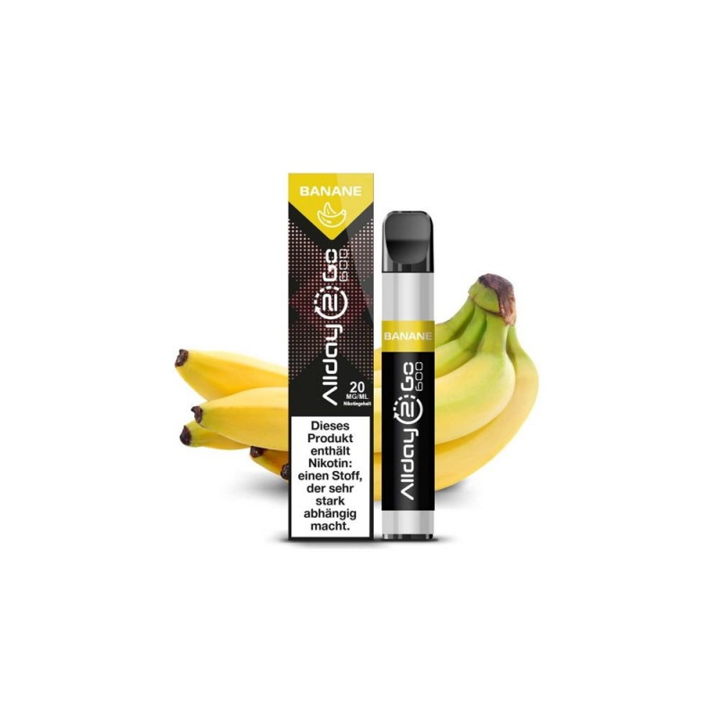 Allday 2 Go 600 Bar Einweg E-Zigarette Banane