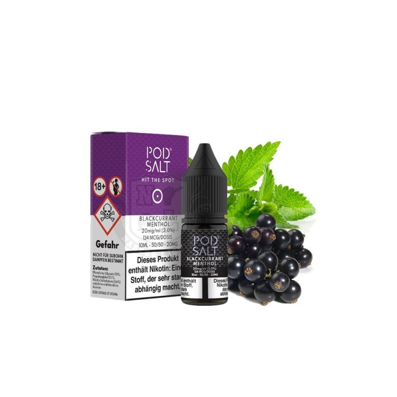 Pod Salt - Blackcurrant Menthol - Nikotinsalz E-Li...