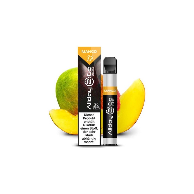 Allday 2 Go 600 Bar Einweg E-Zigarette Mango