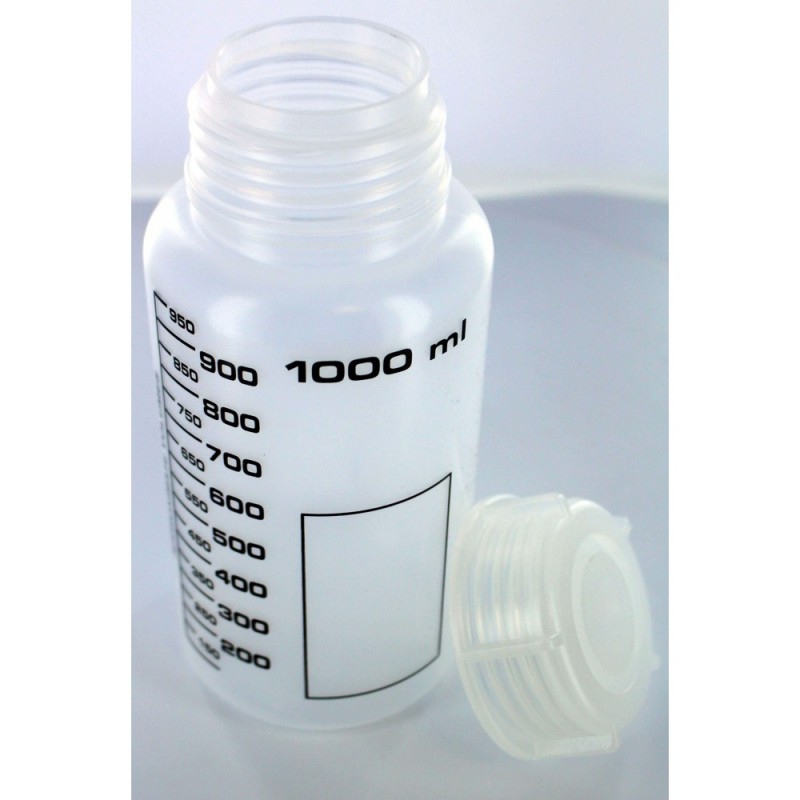 Weithalsflasche, PP, rund, graduiert (1000 ml)