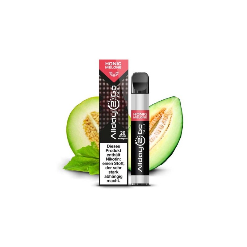 Allday 2 Go 600 Bar Einweg E-Zigarette Honigmelone