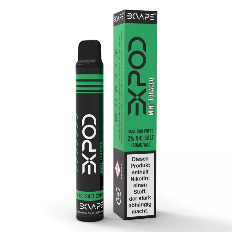 eXvape ExPod Einweg E-Zigarette Mint Tobacco