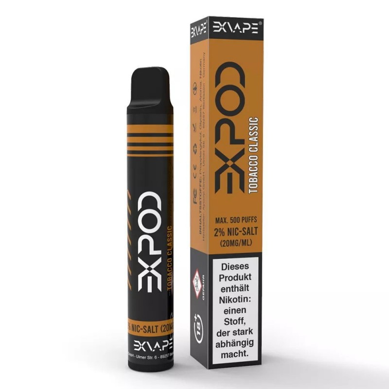 eXvape ExPod Einweg E-Zigarette Tobacco Classic