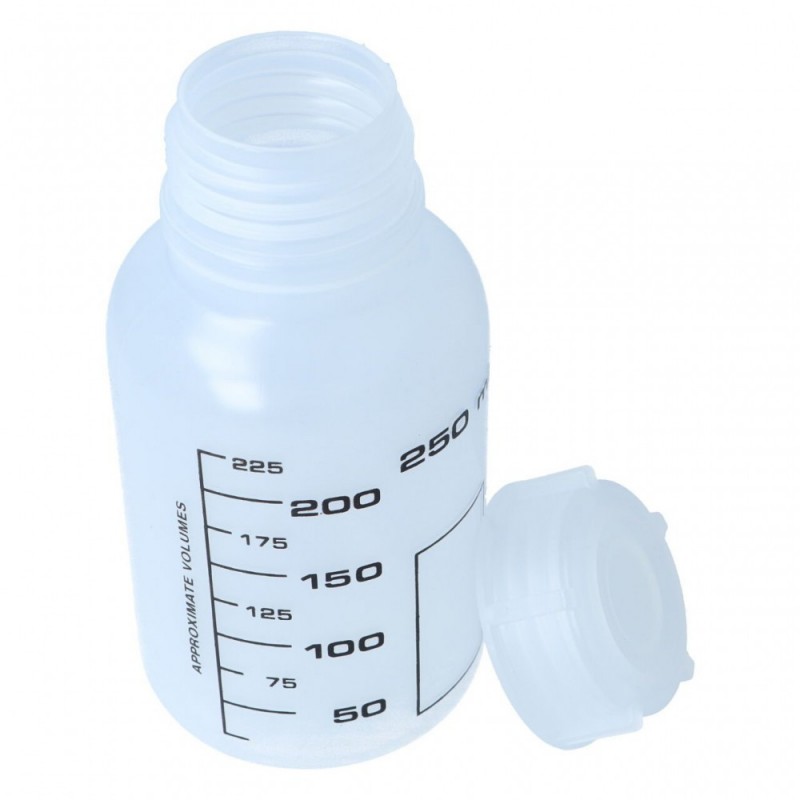 Weithalsflasche, PP, rund, graduiert (250 ml)