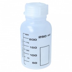 Weithalsflasche, PP, rund, graduiert (250 ml)