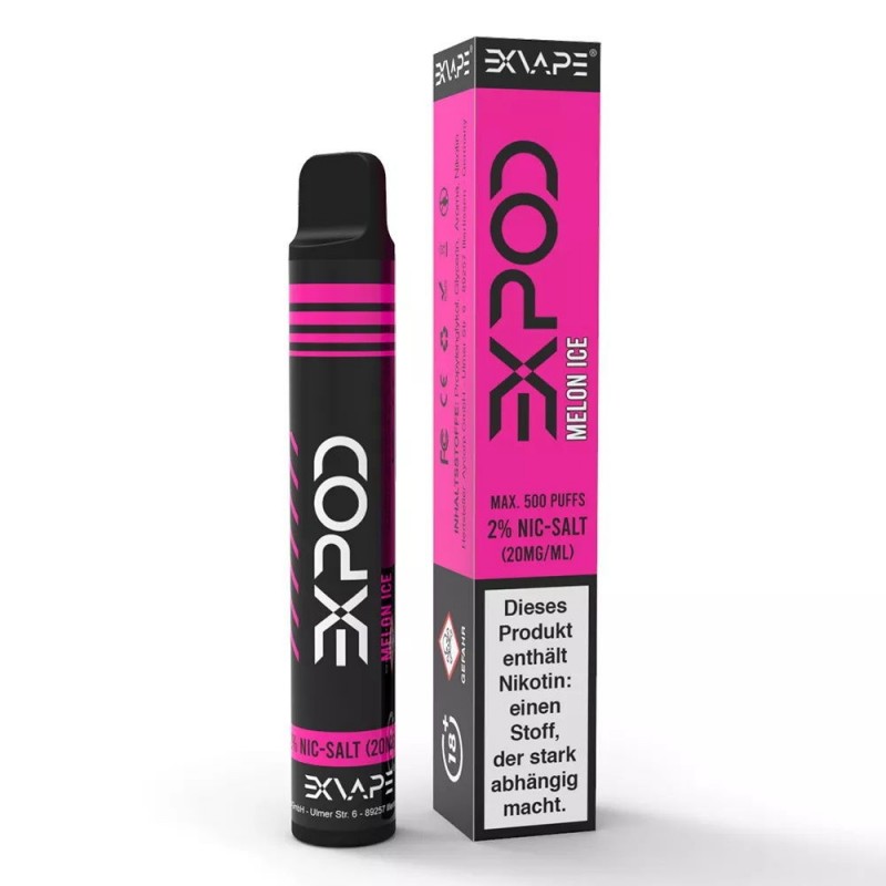 eXvape ExPod Einweg E-Zigarette Melon Ice