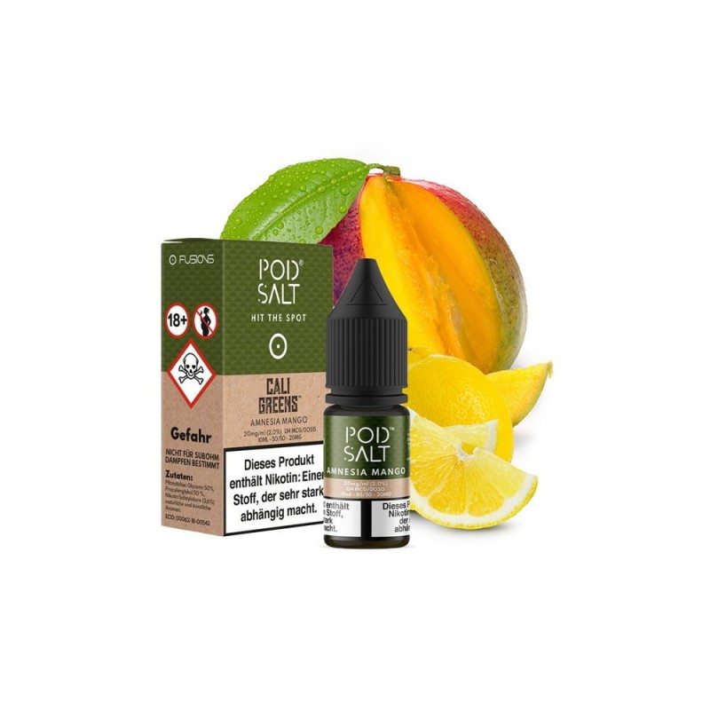 Pod Salt - Amnesia Mango (Cali Greens) - Nikotinsa...