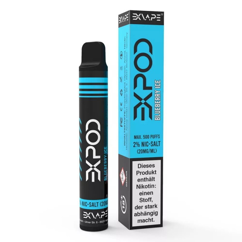 eXvape ExPod Einweg E-Zigarette Blueberry Ice