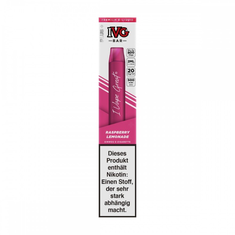 I VG Bar Einweg E-Zigarette Disposable Raspberry Lemonade