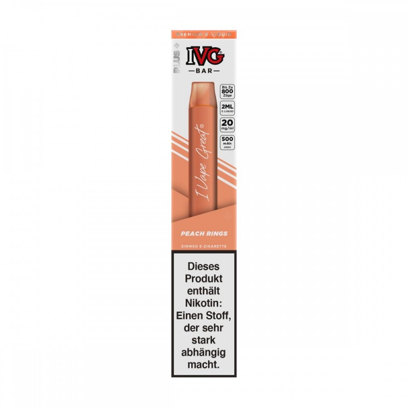 I VG Bar Einweg E-Zigarette Disposable Peach Rings