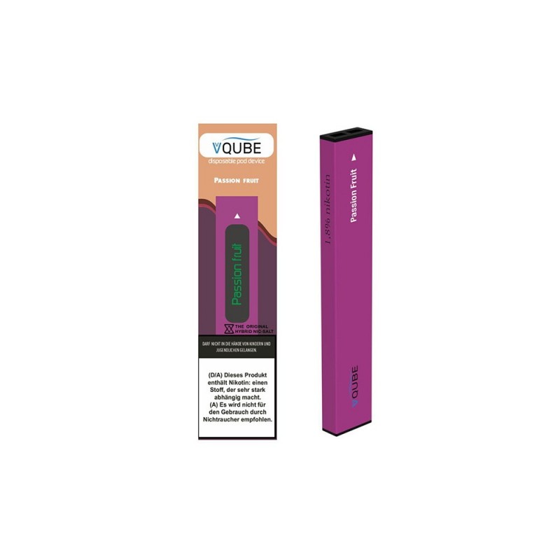 VQube Pod Device Einweg E-Zigarette Passion Fruit