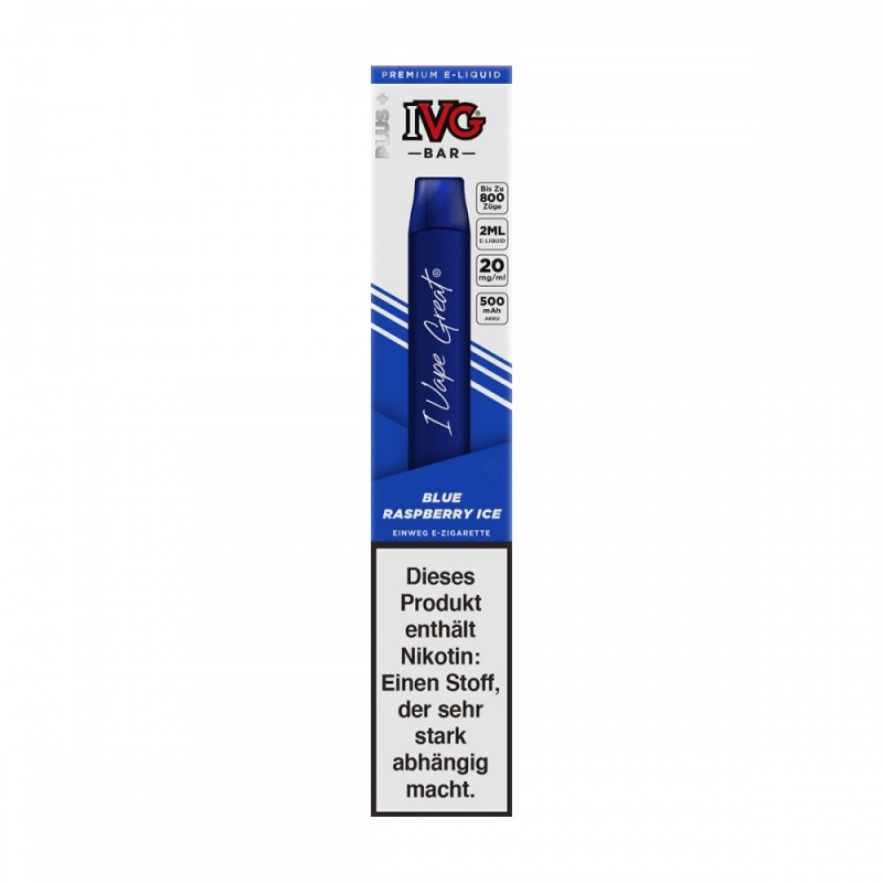 I VG Bar Einweg E-Zigarette Disposable Blue Raspberry Ice