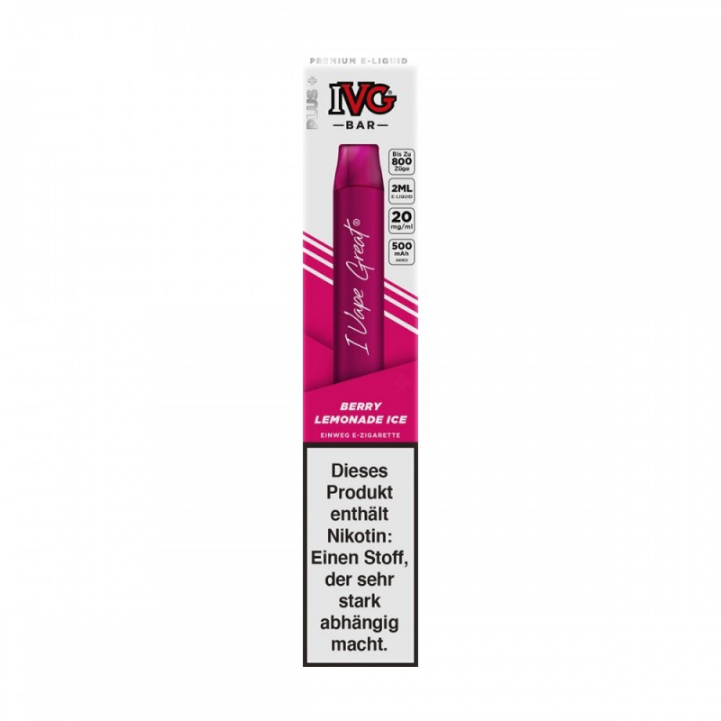 I VG Bar Einweg E-Zigarette Disposable Berry Lemonade Ice
