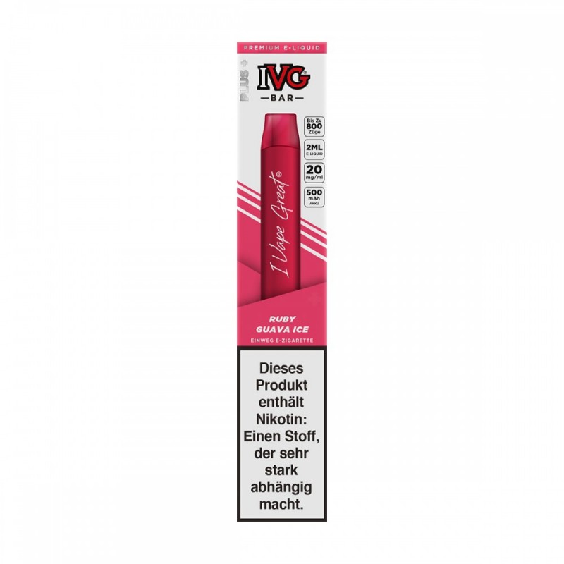 I VG Bar Einweg E-Zigarette Disposable Ruby Guava Ice