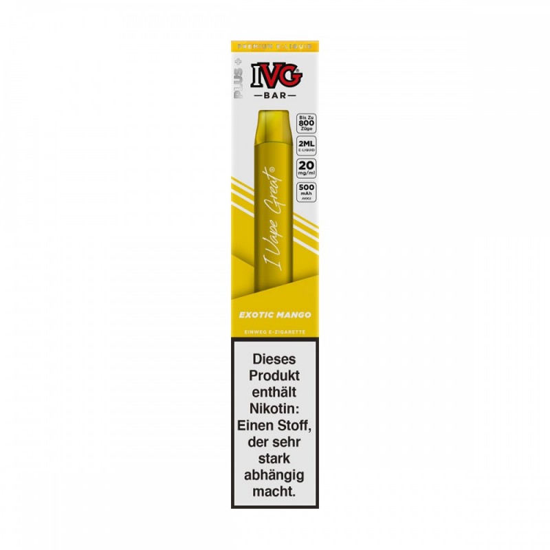 I VG Bar Einweg E-Zigarette Disposable Exotic Mango