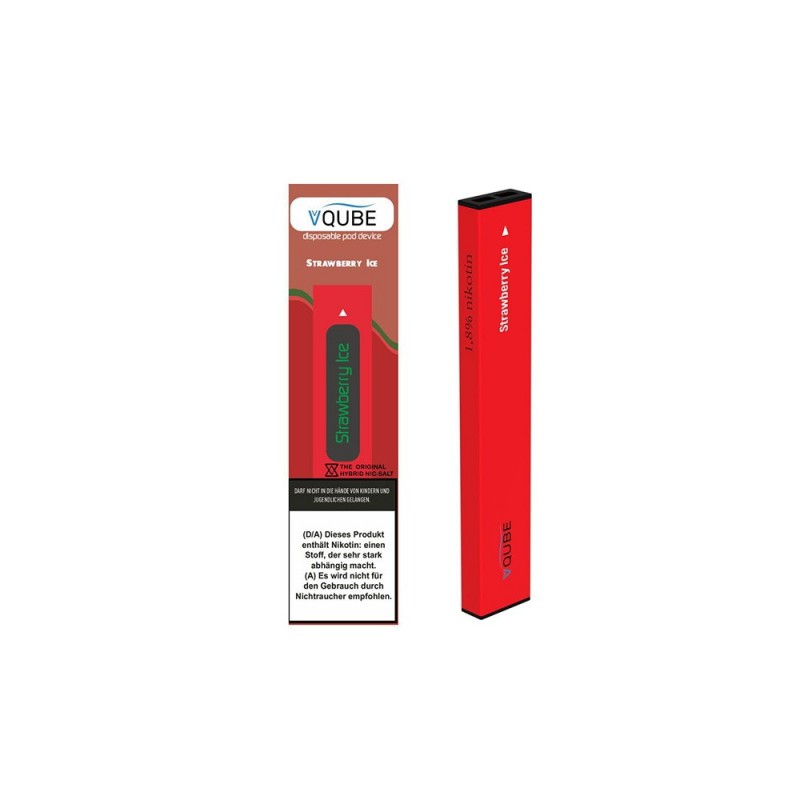 VQube Pod Device Einweg E-Zigarette Strawberry Ice