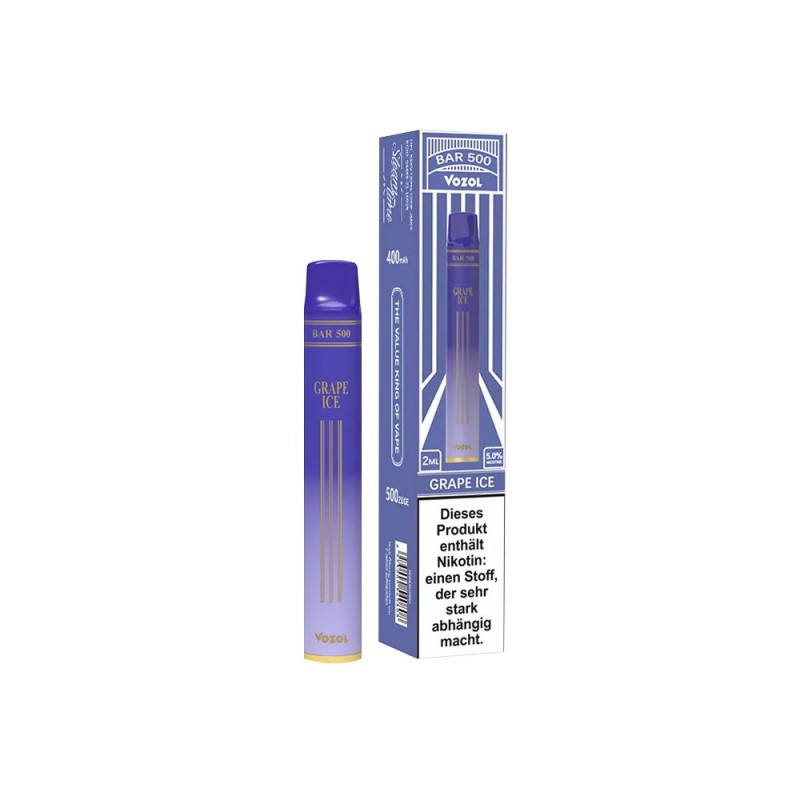 Vozol Bar 500 Einweg E-Zigarette Disposable Grape ...