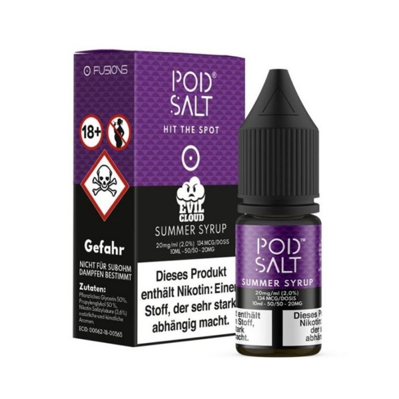 Pod Salt - Summer Syrup (Evil Cloud) - Nikotinsalz E-Liquid (10 ml)