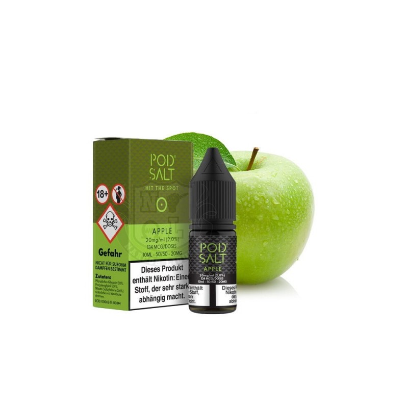 Pod Salt - Apple - Nikotinsalz E-Liquid (10 ml)