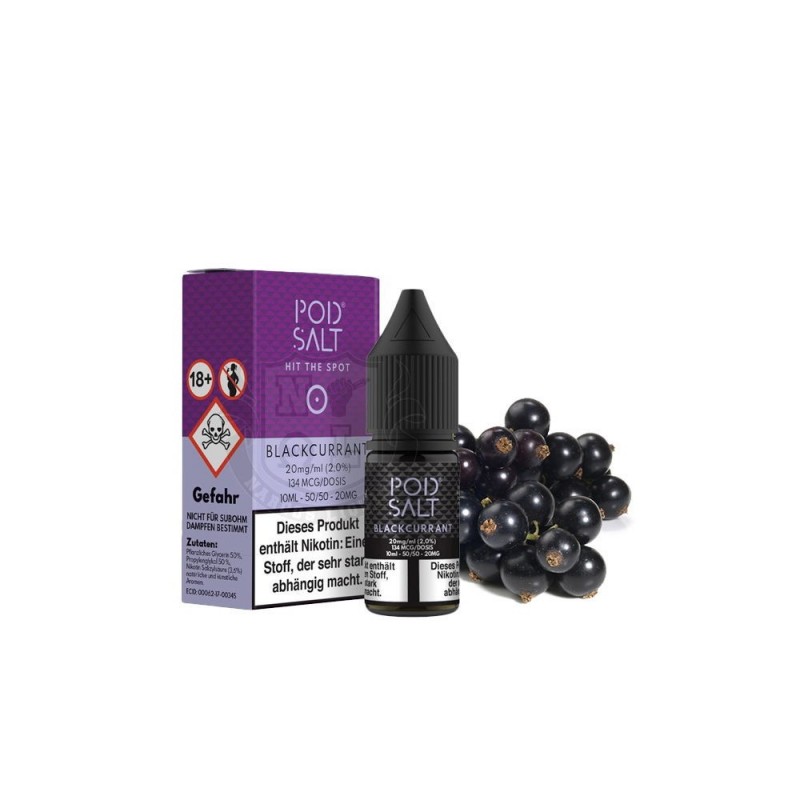 Pod Salt - Blackcurrant - Nikotinsalz E-Liquid (10...