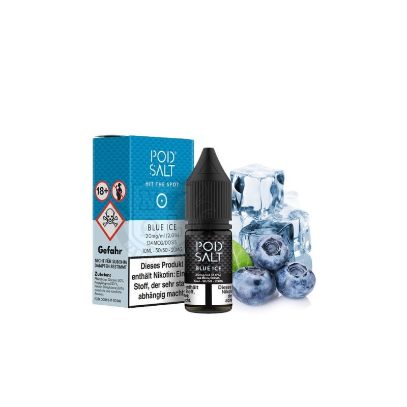 Pod Salt - Blue Ice - Nikotinsalz E-Liquid (10 ml)