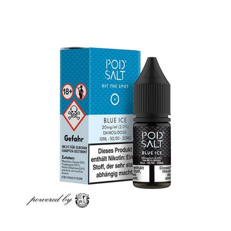 Pod Salt - Blue Ice - Nikotinsalz E-Liquid (10 ml)