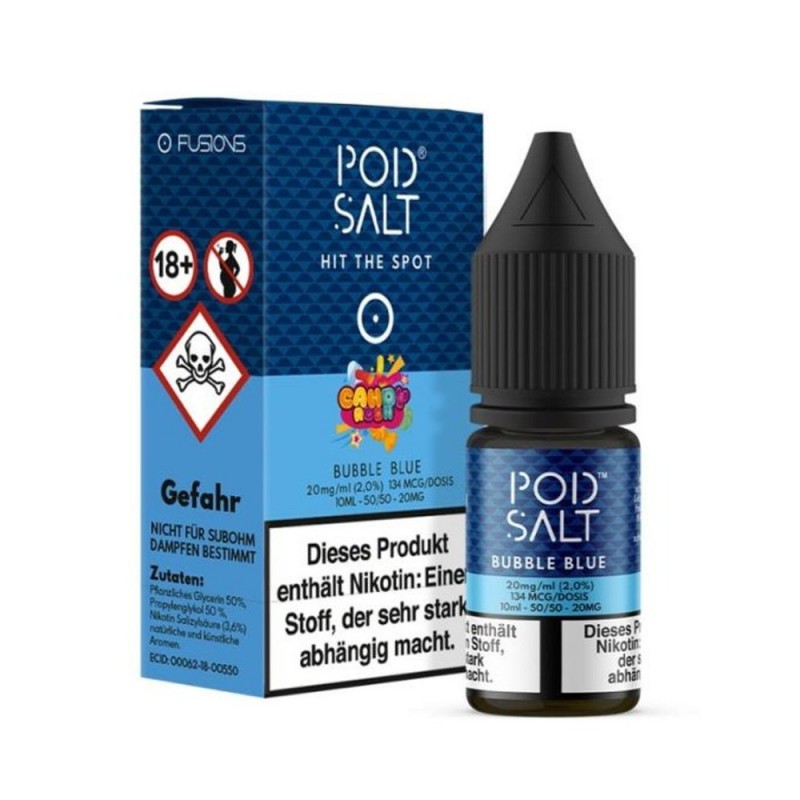 Pod Salt - Bubble Blue (Candy Rush) - Nikotinsalz E-Liquid (10 ml)
